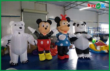 Customized Minnie Mouse Inflatable Christmas Panda / Mouse Shaped For Amusement Park