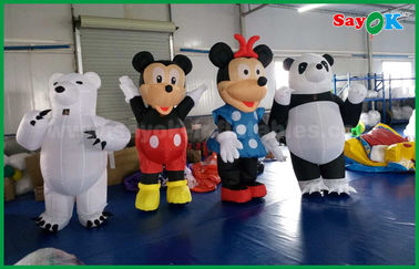 Customized Minnie Mouse Inflatable Christmas Panda / Mouse Shaped For Amusement Park