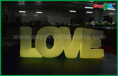 Romantic Inflatable Lighting Decoration , Inflatable Love Letter With LED Light