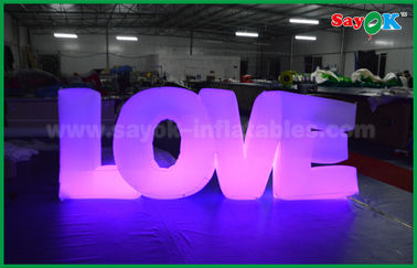 Romantic Inflatable Lighting Decoration , Inflatable Love Letter With LED Light