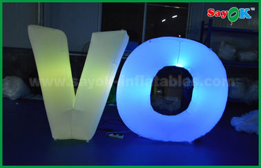 Lingting Nylon Inflatable Lighting Decoration , Inflatable Letters With Blower And Remote Controller