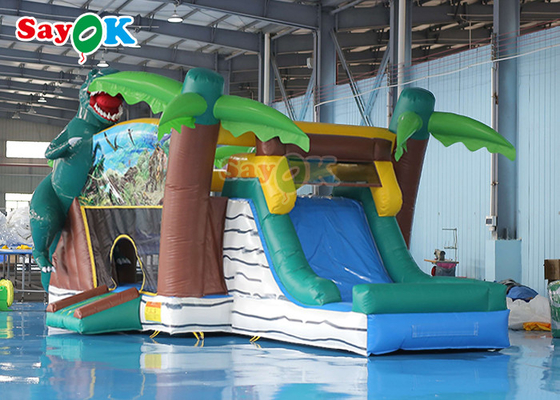 Dinosaur Inflatable Bounce House Water Slide Combo Commercial Bouncy Castle