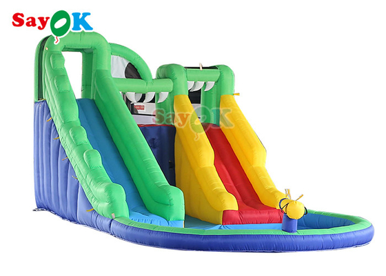 Inflatable Bouncy Slides Kids Inflatable Water Slide Pool Backyard Double Slide Jumping Bouncer