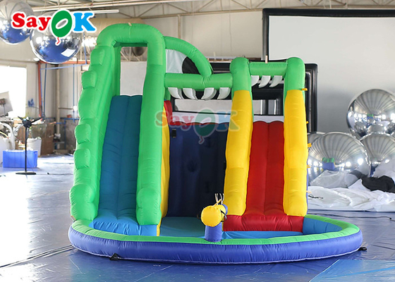 Inflatable Bouncy Slides Kids Inflatable Water Slide Pool Backyard Double Slide Jumping Bouncer