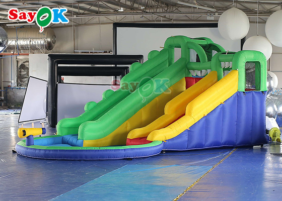 Inflatable Bouncy Slides Kids Inflatable Water Slide Pool Backyard Double Slide Jumping Bouncer