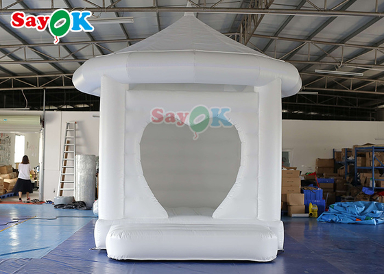 Wedding Inflatable Bounce White Jumping Castle Flame Retardant