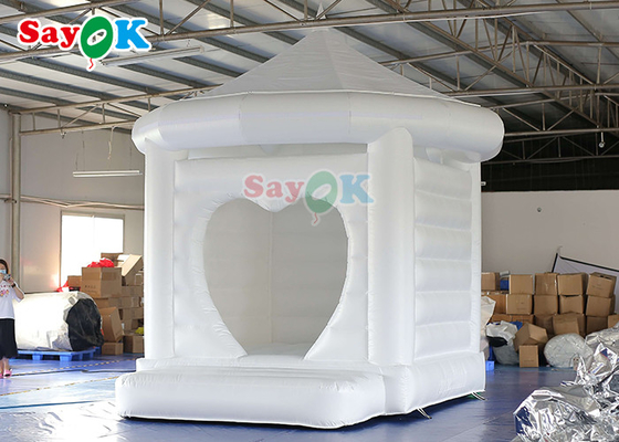Wedding Inflatable Bounce White Jumping Castle Flame Retardant