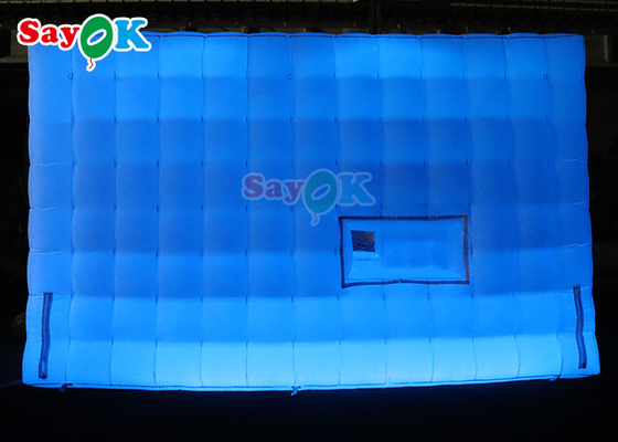 Custom Portable Black Inflatable Cube Tent Nightclub Party Bar Tent With Led Lighting Inflatable Lawn Tent