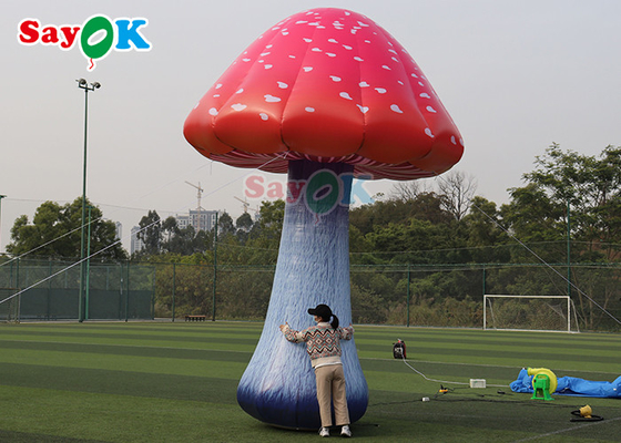 Giant Inflatable Mushroom Model Plant For Wonderland Blow Up Mushroom With Flower