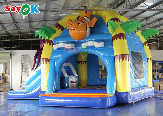 Colorful Inflatable Bounce House Water Slide Combo Commercial Inflatable Bouncy House
