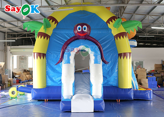 Colorful Inflatable Bounce House Water Slide Combo Commercial Inflatable Bouncy House