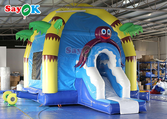 Colorful Inflatable Bounce House Water Slide Combo Commercial Inflatable Bouncy House