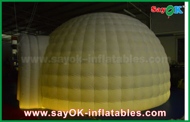 Inflatable Lawn Tent 210D Oxford Cloth Inflatable Igloo Air Tent Round Dome Tent With LED Light