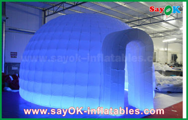 Inflatable Lawn Tent 210D Oxford Cloth Inflatable Igloo Air Tent Round Dome Tent With LED Light