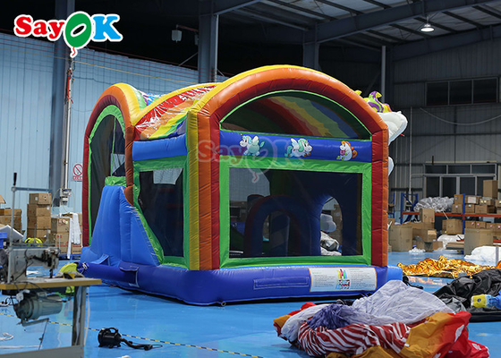 Commercial Outdoor Indoor Inflatable Bounce Slide Giant Inflatable Unicorn Castle