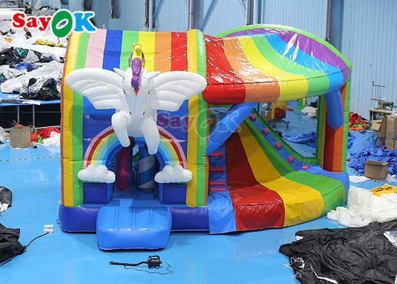 Commercial Outdoor Indoor Inflatable Bounce Slide Giant Inflatable Unicorn Castle