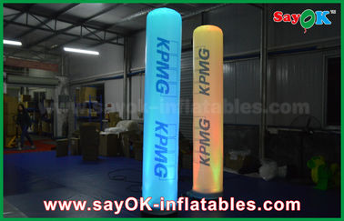 Advertising 2.5m Height Lighting Inflatable Pillar Column With Logo Printing