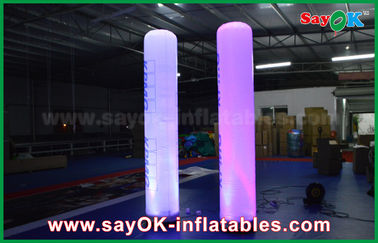 Advertising 2.5m Height Lighting Inflatable Pillar Column With Logo Printing