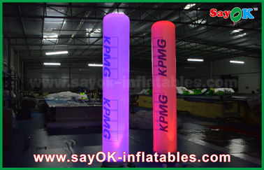 Advertising 2.5m Height Lighting Inflatable Pillar Column With Logo Printing