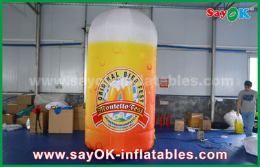 210D Oxford Cloth Custom Inflatable Products Inflatable Beer Bottle With Logo Print