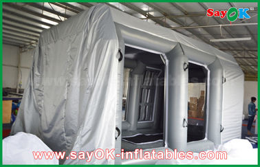 Giant Gray Custom Inflatable Products PVC Inflatable Spray Booth For Car