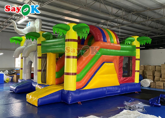 Cute Zoo Theme Inflatable Bouncing Castles Jumping House Inflable Bouncer Slide Games For Kids