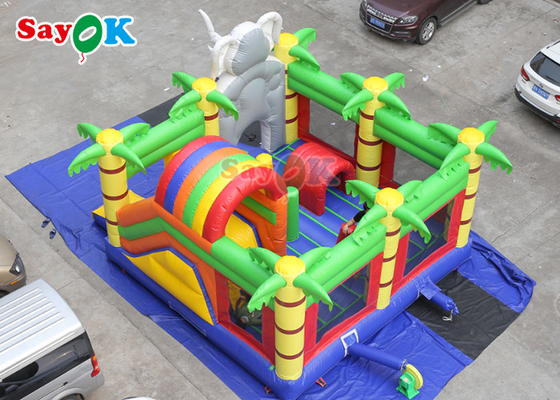 Cute Zoo Theme Inflatable Bouncing Castles Jumping House Inflable Bouncer Slide Games For Kids