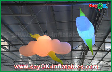 Stage Decoration Custom Inflatable Products Inflatable Cloud With Blower / LED Light