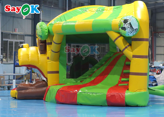 Lion Inflatable Bounce House With Dry Slide Inflatable Castle Bouncer
