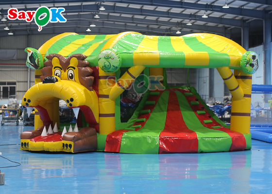 Lion Inflatable Bounce House With Dry Slide Inflatable Castle Bouncer