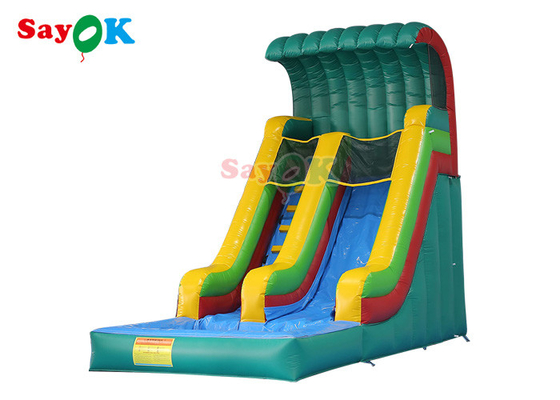 Wet Dry Inflatable Slide Anti Ruptured Commercial Inflatable Water Slide Pool Two PVC Coated Sides