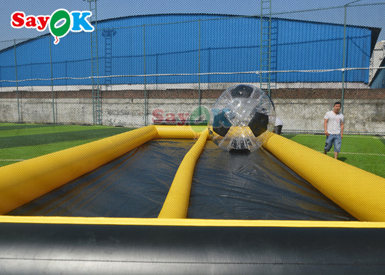 Outdoor Inflatable Slide 15x5.5m Dinosaur Inflatable Water Slides Commercial In Playground