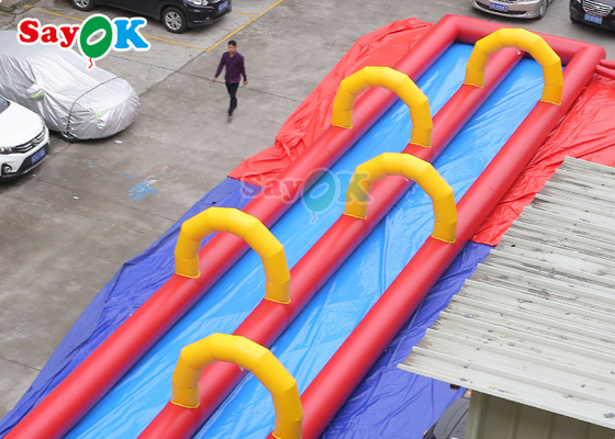 Outdoor Inflatable Slide Attractive Entertainment 20m Giant Inflatable Water Slide For Amusement Park