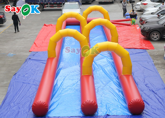 Outdoor Inflatable Slide Attractive Entertainment 20m Giant Inflatable Water Slide For Amusement Park
