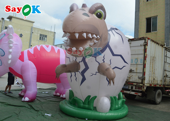 Inflatable Advertising Characters 4m Inflatable Giant Dinosaur For Festive Decoration Wind Resistance