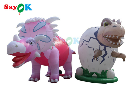 Inflatable Advertising Characters 4m Inflatable Giant Dinosaur For Festive Decoration Wind Resistance