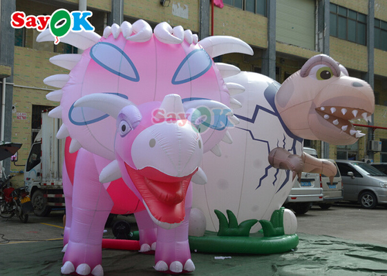 Inflatable Advertising Characters 4m Inflatable Giant Dinosaur For Festive Decoration Wind Resistance