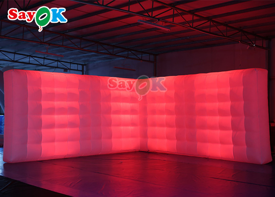 Oxord Cloth Inflatable Photo Booth Backdrop Led Wall Lighting Colorful Inflatable Led Wall