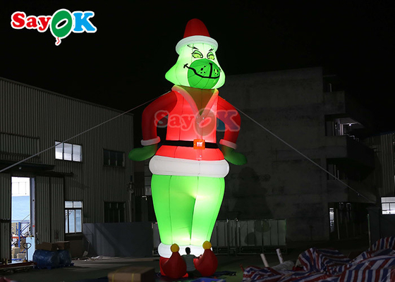 Giant Inflatable Dog Cartoon Characters Inflable Grinch Balloon Santa Christmas For Decoration