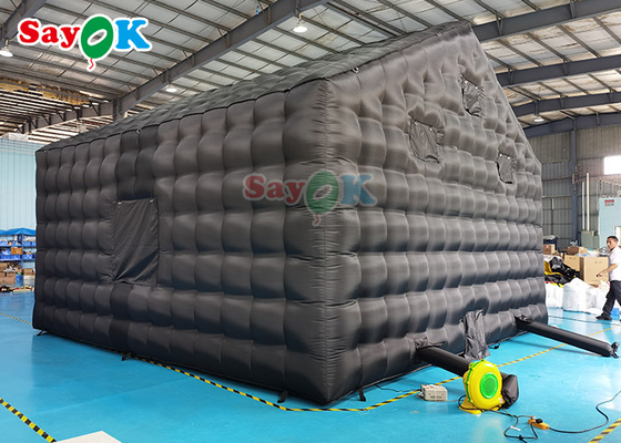Commercial Oxford Black Inflatable Cube Party Tent Night club Inflatables With Air Blower