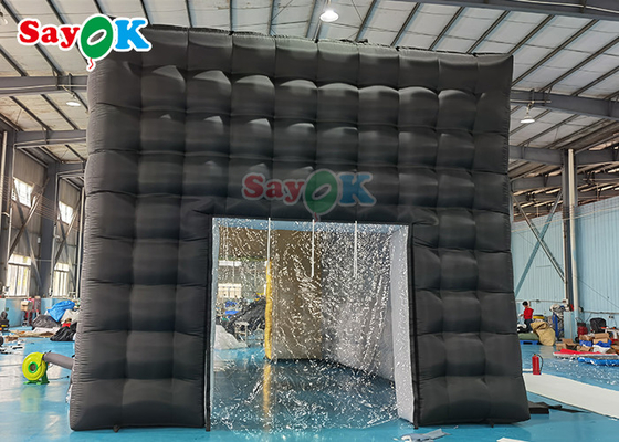 LED Disco Night Club Party Tent Custom Inflatable Tent Inflatable Nightclub For Events Adult Black Cube House