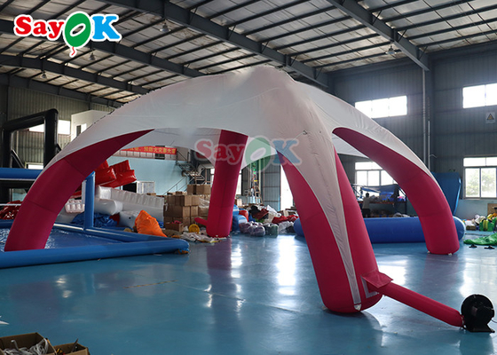 Event Sponsored X Shape Inflatable Spider Tent Advertising Promo Tent White And Pink 	Inflatable Air Tent