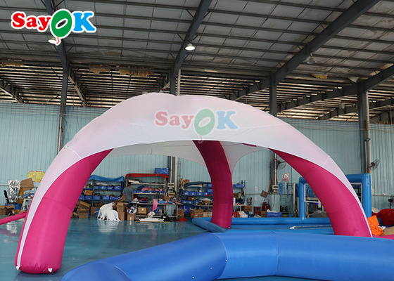 Event Sponsored X Shape Inflatable Spider Tent Advertising Promo Tent White And Pink 	Inflatable Air Tent