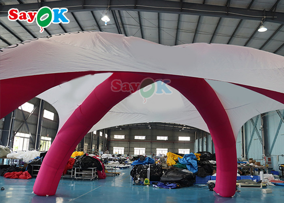 Event Sponsored X Shape Inflatable Spider Tent Advertising Promo Tent White And Pink 	Inflatable Air Tent