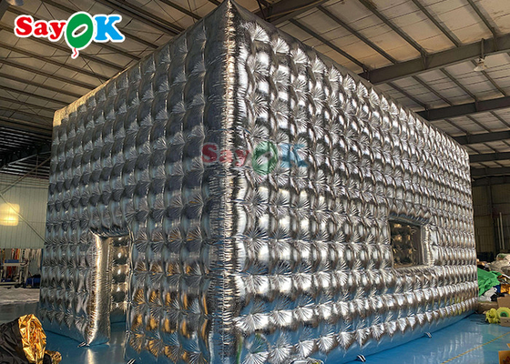 Customized Silver Inflatable Cube Tent For Party Wedding Show Exhibition Event Inflatable Air Tent