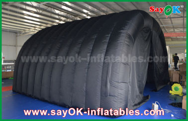 Air Inflatable Tent Black 210D Oxford Tunnel Inflatable Camping Tent With Logo Print Total Dark