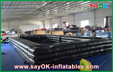 Inflatable Games For Kids Customized Black Inflatable Sports Games Snookball Tables 0.55mm PVC With Balls