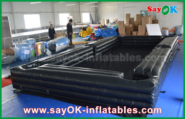 Inflatable Games For Kids Customized Black Inflatable Sports Games Snookball Tables 0.55mm PVC With Balls