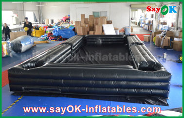 Inflatable Games For Kids Customized Black Inflatable Sports Games Snookball Tables 0.55mm PVC With Balls