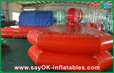 Red PVC Inflatable Water Pool Air Tight Swimming Pond For Children Playing